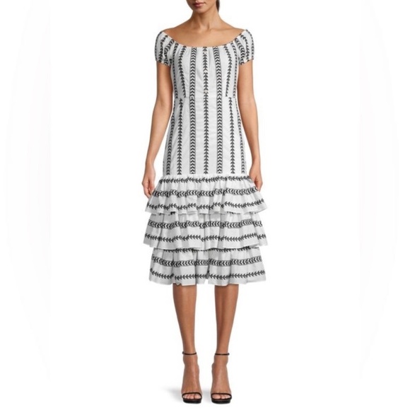 NWT CAROLINE CONSTAS Printed Cotton
Midi Dress - Picture 1 of 2